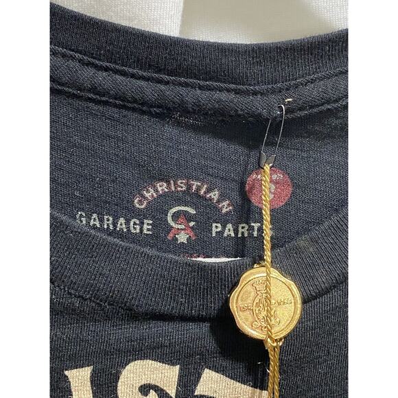 Christian Audigier LA Garage Parts Black Cotton T Shirt Size Sm Overdrive New - Picture 10 of 13